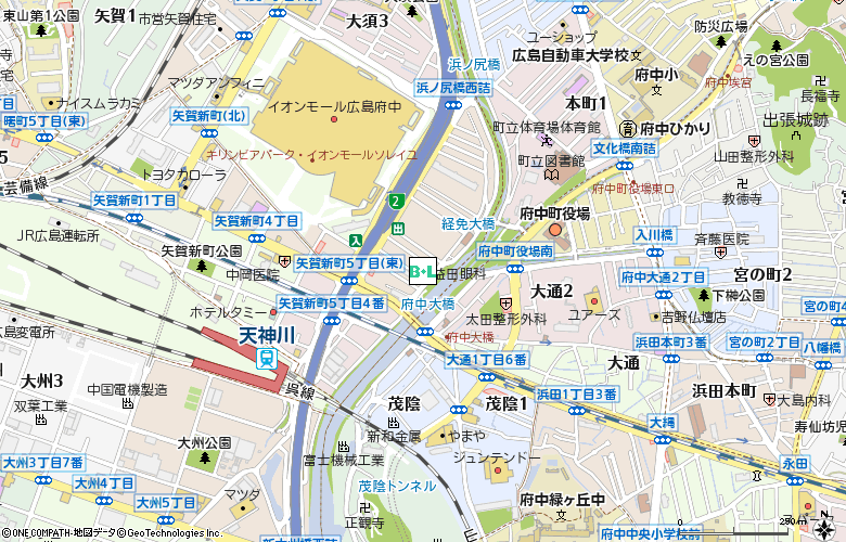 益田眼科付近の地図